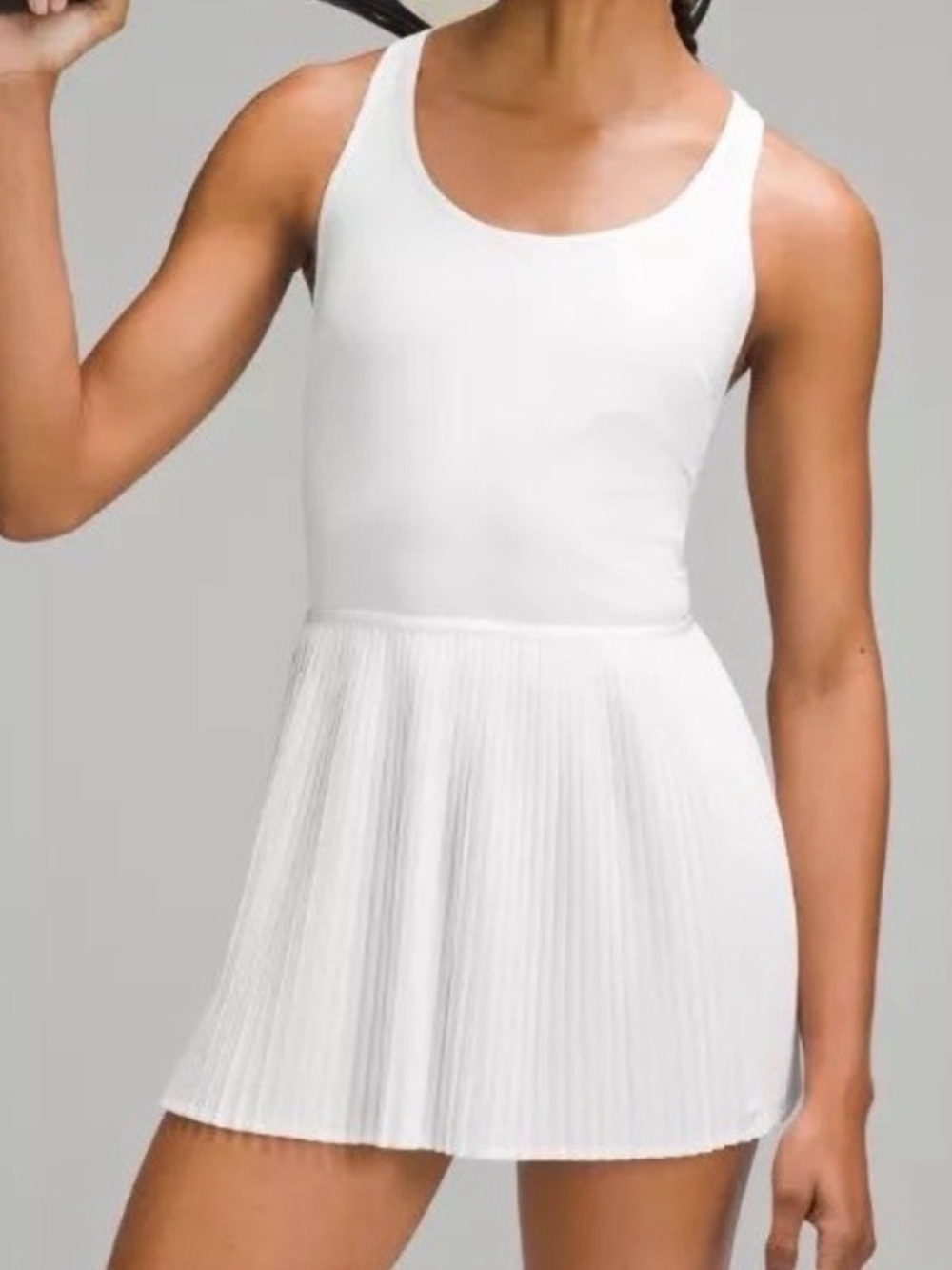 NWT Lululemon Scoop-Neck Pleat Tennis Dress White Size 6